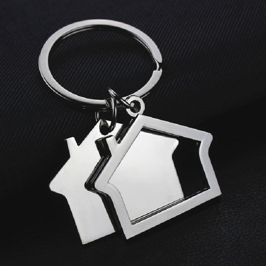 2 PCS Creative House Keychain Cottage Small Gift Pendant, House A