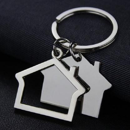 2 PCS Creative House Keychain Cottage Small Gift Pendant, House A