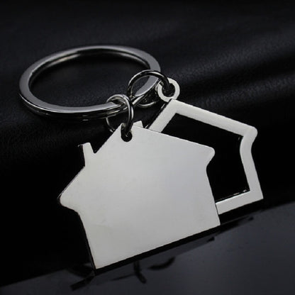 2 PCS Creative House Keychain Cottage Small Gift Pendant, House A