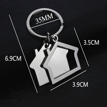 2 PCS Creative House Keychain Cottage Small Gift Pendant, House A