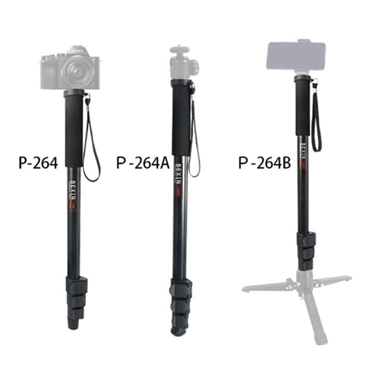 BEXIN Portable Mobile Phone SLR Camera Photography Monopod Holder Selfie Mount Alpenstock Pole, P-264, P-264A, P-264B