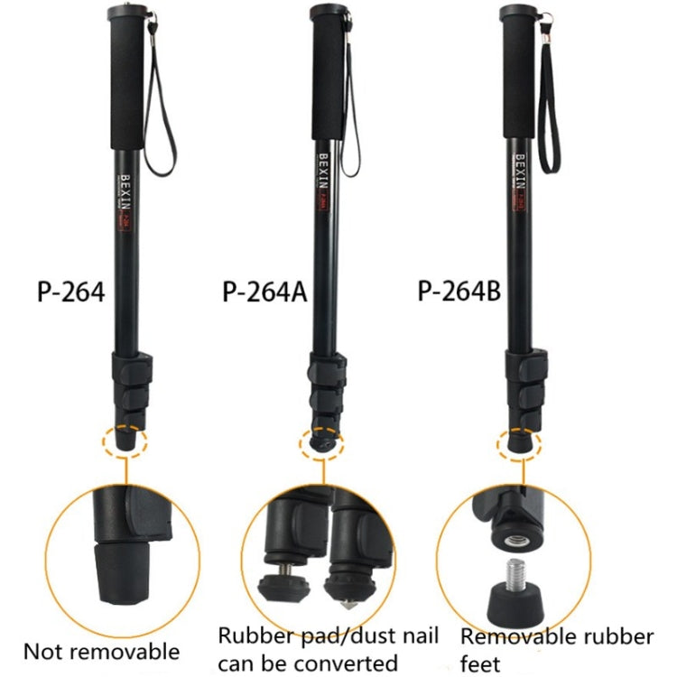 BEXIN Portable Mobile Phone SLR Camera Photography Monopod Holder Selfie Mount Alpenstock Pole, P-264, P-264A, P-264B