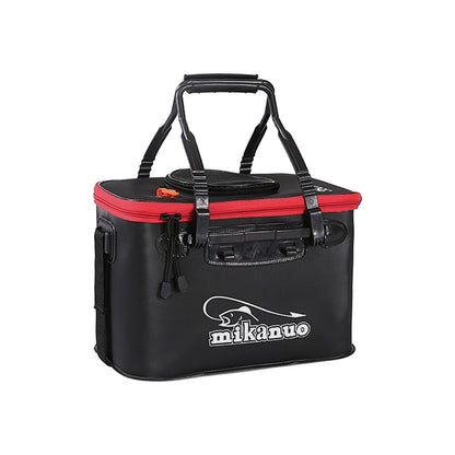 Thickened Multifunctional Folding Live Fish Box Fishing Bucket, 35 cm (with Handle without Side Pockets)