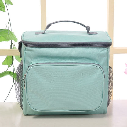 Portable Ice Pack Oxford Cloth Portable Slung Lunch Box Insulated Lunch Bag, Blue