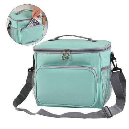 Portable Ice Pack Oxford Cloth Portable Slung Lunch Box Insulated Lunch Bag, Blue