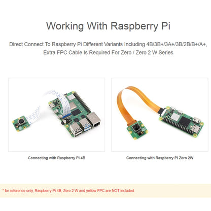 Waveshare For Raspberry Pi Camera Module 3, High Resolution, Auto-Focus 12MP, IMX708, FOV Optional, 23943, 23943