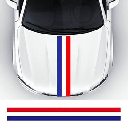 Flag Striped Car Hood Vinyl Sticker Body Decal