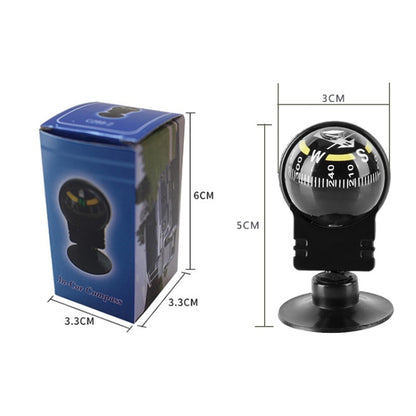 Pocket Ball Compass Instrument Navigation Compass Outdoor Hiking Car Black Compass, Car Compass