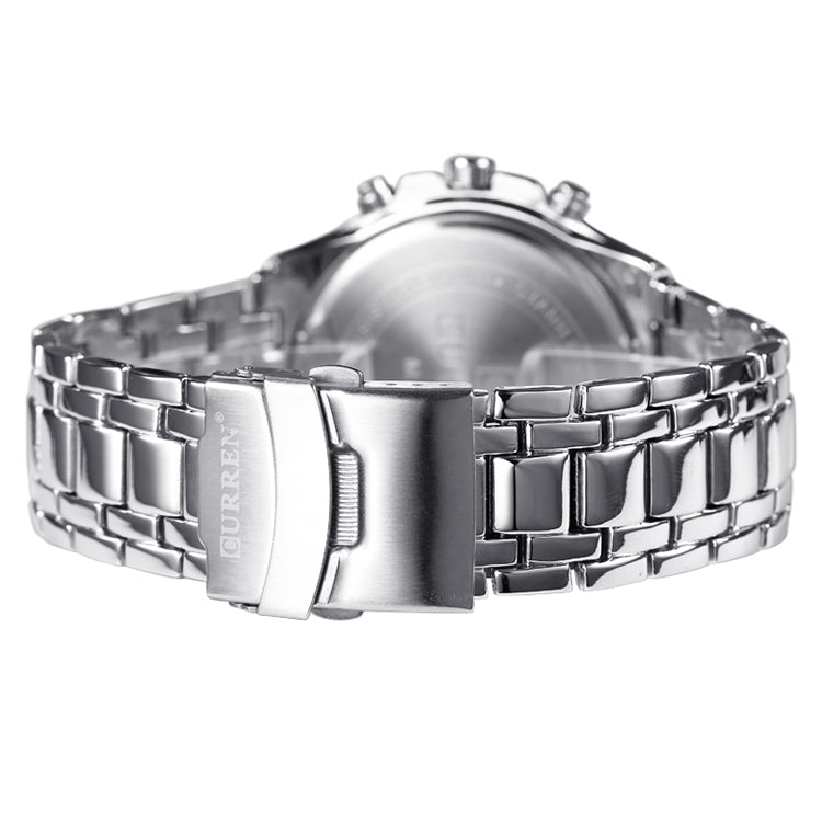 CURREN 8023 Men Stainless Steel Analog Sport Quartz Watch, White case white face, Silver case gold face, Silver case gold ring black face, Black case white face, Black case black face, Black case gold ring white face, Black case gold face