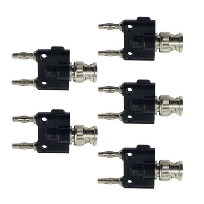 5pcs BNC Female Jack to Dual Banana Female Jack RF Adapter Coaxial Connector, BNC Male to Dual Banana Female