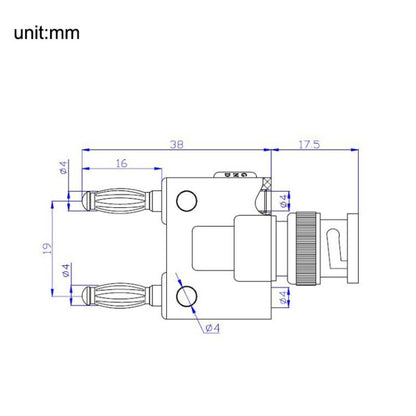 5pcs BNC Female Jack to Dual Banana Female Jack RF Adapter Coaxial Connector, BNC Male to Dual Banana Female