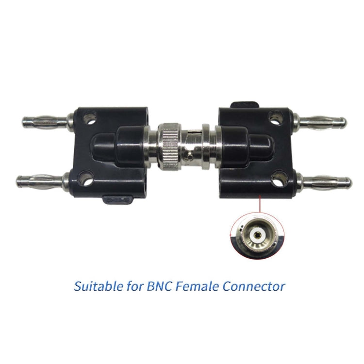 5pcs BNC Female Jack to Dual Banana Female Jack RF Adapter Coaxial Connector, BNC Male to Dual Banana Female