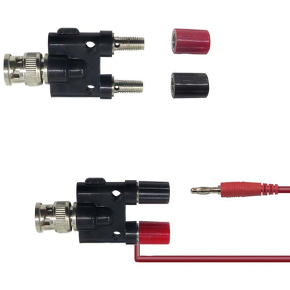 5pcs BNC Male Plug To Two Banana Jack Female Connector RF Adapter, BNC Male to Two Banana Female