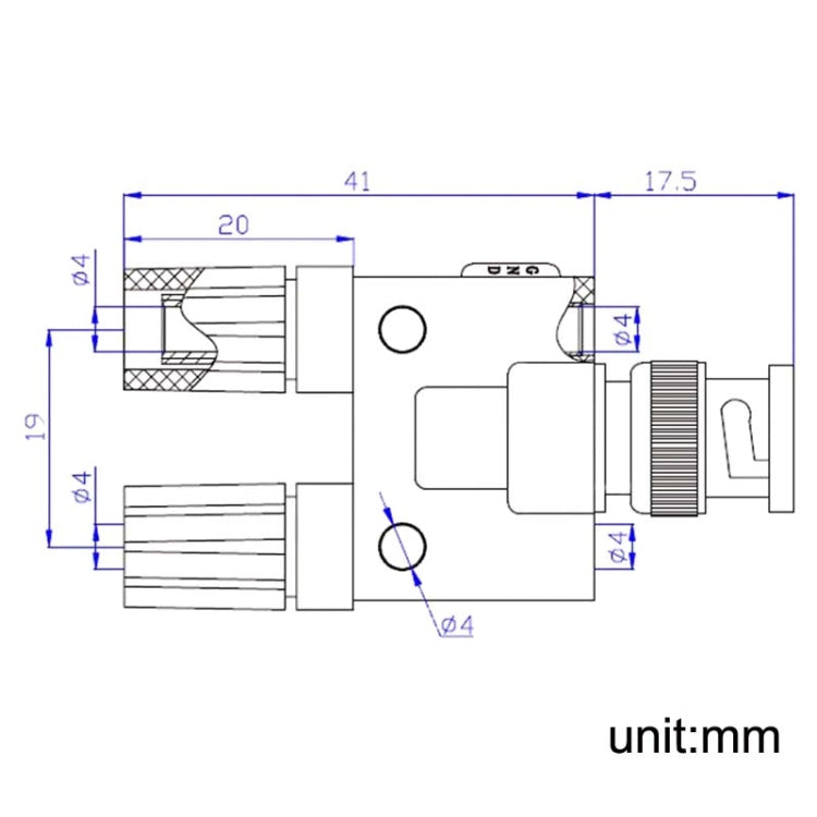 5pcs BNC Male Plug To Two Banana Jack Female Connector RF Adapter, BNC Male to Two Banana Female