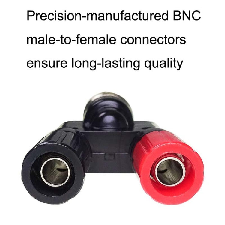 5pcs BNC Male Plug To Two Banana Jack Female Connector RF Adapter, BNC Male to Two Banana Female