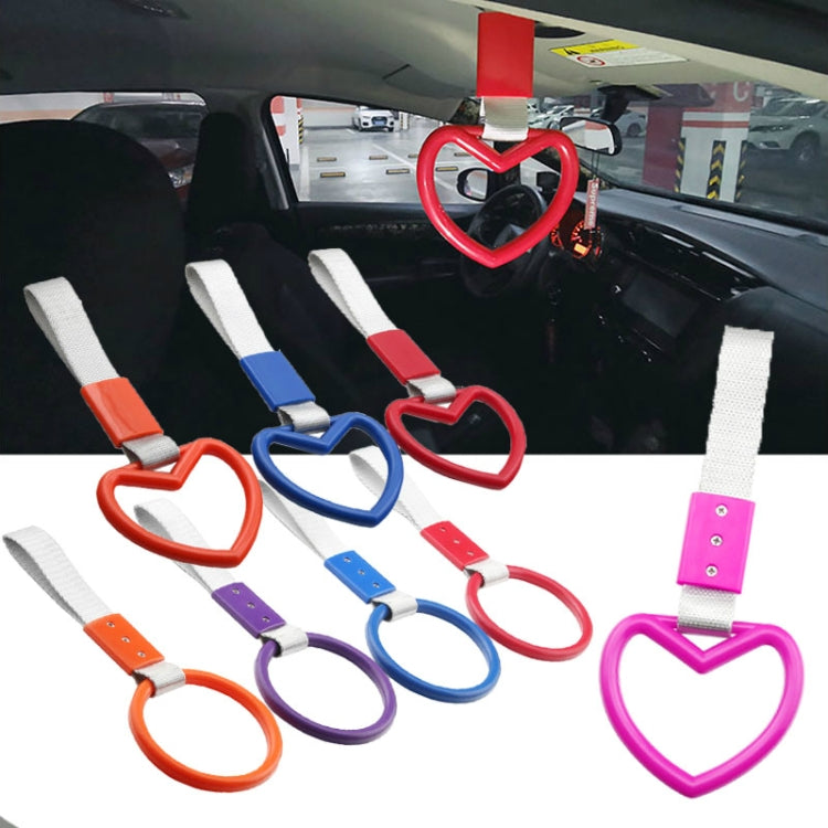 JDM Car Static Belt Decorative Warning Hanging Ring Rear Bumper Warning Ring Car Safety Hand Ring, Heart-Shaped Orange, Heart-Shaped Purple, Heart-Shaped White, Heart-Shaped Black, Heart-Shaped Blue, Heart-Shaped Red, Heart-Shaped Pink, Ring-Shape Red