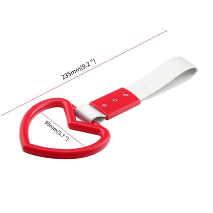 JDM Car Static Belt Decorative Warning Hanging Ring Rear Bumper Warning Ring Car Safety Hand Ring, Heart-Shaped Orange, Heart-Shaped Purple, Heart-Shaped White, Heart-Shaped Black, Heart-Shaped Blue, Heart-Shaped Red, Heart-Shaped Pink, Ring-Shape Red