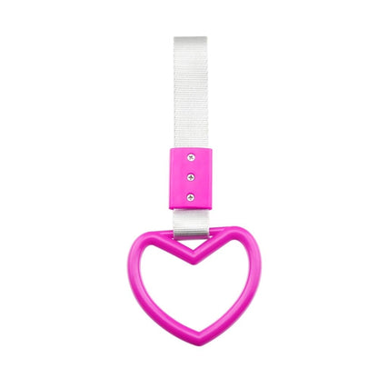 JDM Car Static Belt Decorative Warning Hanging Ring Rear Bumper Warning Ring Car Safety Hand Ring, Heart-Shaped Orange, Heart-Shaped Purple, Heart-Shaped White, Heart-Shaped Black, Heart-Shaped Blue, Heart-Shaped Red, Heart-Shaped Pink, Ring-Shape Red