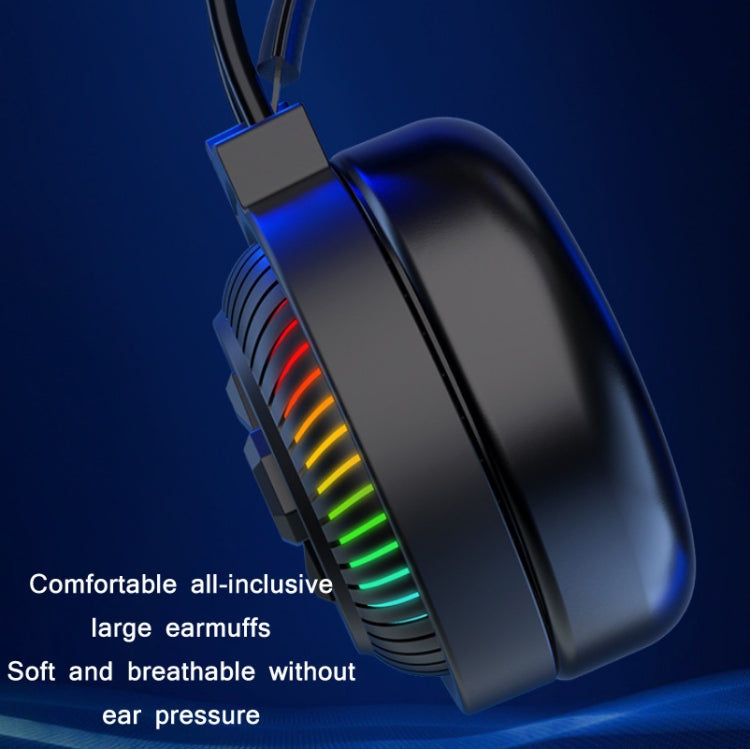 PANTSAN PSH-400 USB Computer Head-Mounted Luminous RGB Wired Headset, 3.5mm Single Plug, 3.5mm Black, 3.5mm Pink, 7.1 USB
