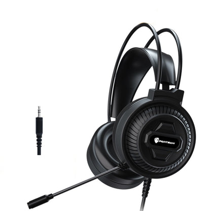 PANTSAN PSH-400 USB Computer Head-Mounted Luminous RGB Wired Headset, 3.5mm Single Plug, 3.5mm Black, 3.5mm Pink, 7.1 USB