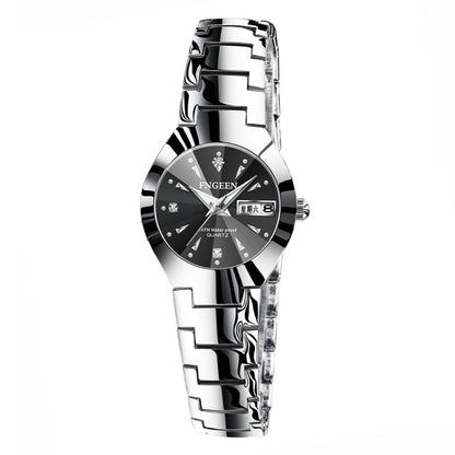 FNGEEN 5808 Women Fashion Steel Strap Quartz Watch Couple Watch, Brown Steel Coffee Surface, Black Steel Black Surface, Stainless Stee White Surface, White Steel Black Surface, Stainless Steel Blue Surface