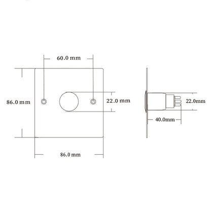 S88622L Metal Stainless Steel Panel with Waterproof Access Control Switch