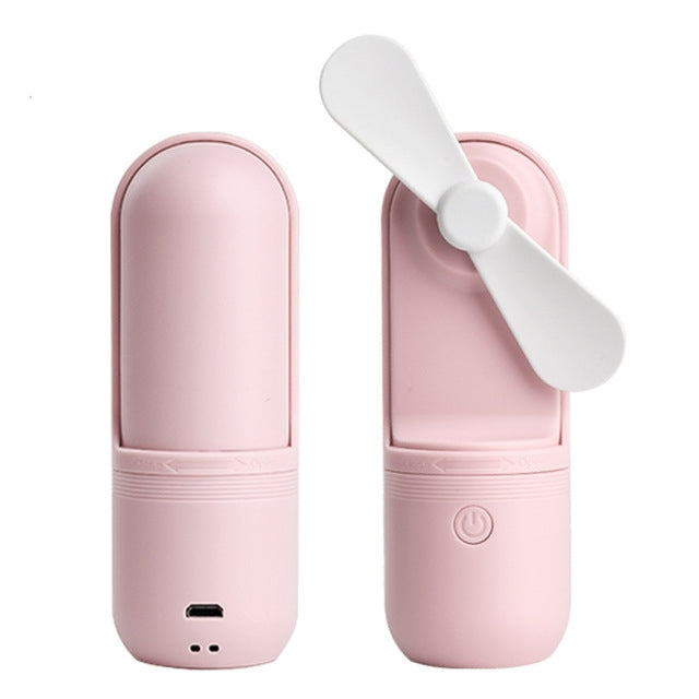 USB Charging Handheld Mini Folding Fan Desktop Fan