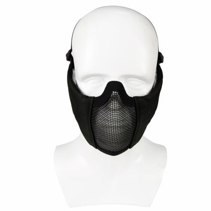WoSporT Half Face Metal Net Field  Ear Protection Outdoor Cycling Steel Tactical Mask
