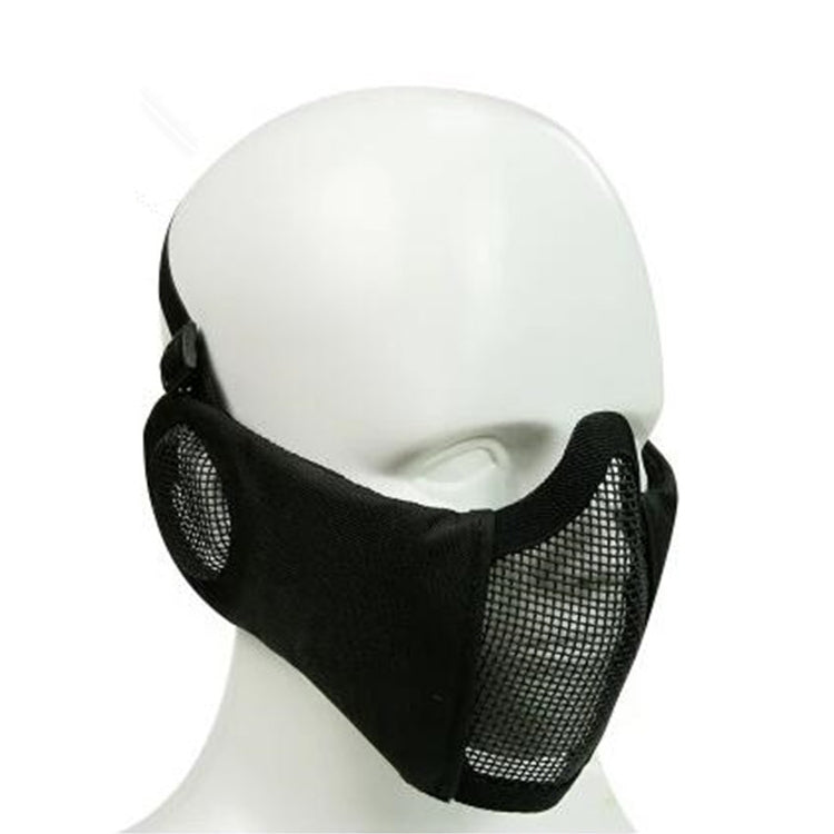 WoSporT Half Face Metal Net Field  Ear Protection Outdoor Cycling Steel Tactical Mask