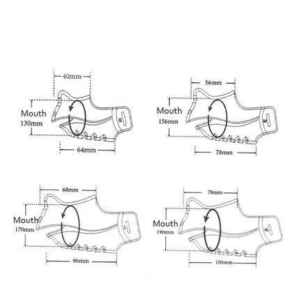 Pet Dog Muzzle Anti-bite Anti-call Silicone Muzzle, XL