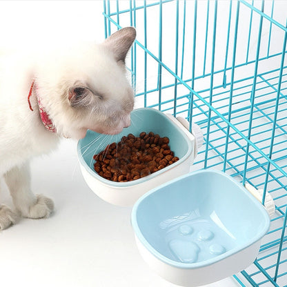 Dog and Cat Anti-choke Feeding Water Hanging Bowl Creative Plastic Pet Bowl, Anti-choke, Footprint