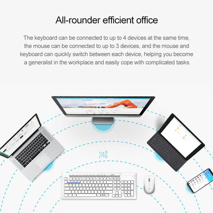 Rapoo X336M Wireless Mouse and Keyboard Set, Black, White