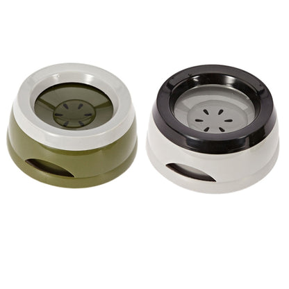Pet Non-wet Mouth Splash-proof Drinking Fountain Dog Anti-overflow Car Bowl, Army Green, Grandma Ash