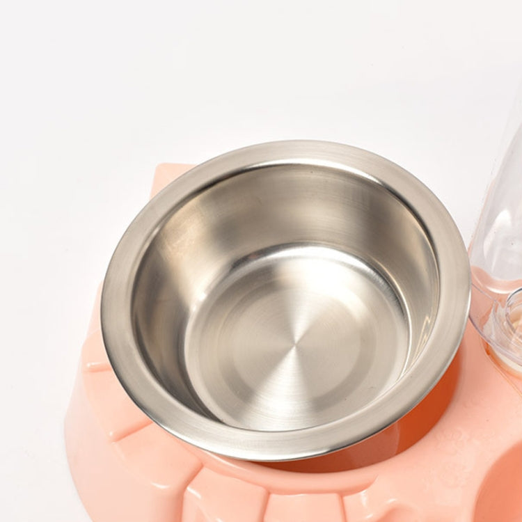 Pet Supplies Automatic Waterer Dog Cat Food Double Bowl, Pink, Blue, Green