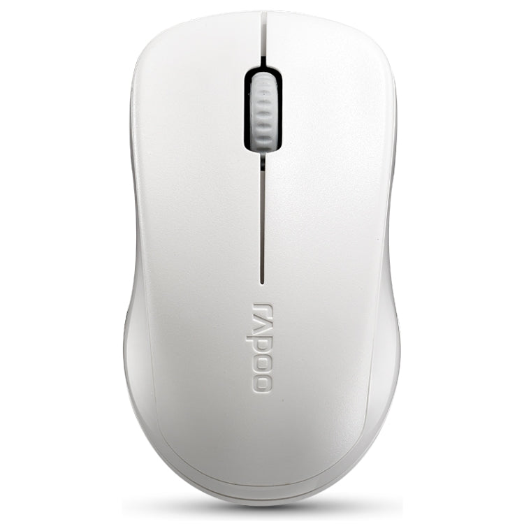 Rapoo1680 2.4GHz 1000 DPI 3 Buttons Business Office Desktop Computer Notebook Mute Portable Power Saving Wireless Mouse, Black, White