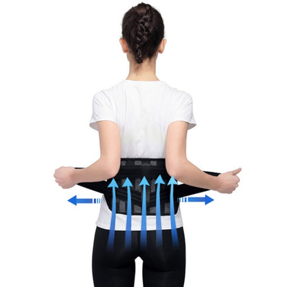 WOOTSHU WT-Y81 Breathable Lumbar Spine Steel Plate Lumbar Disc Waist Double Compression Strained Waist Protector, M, L, XL