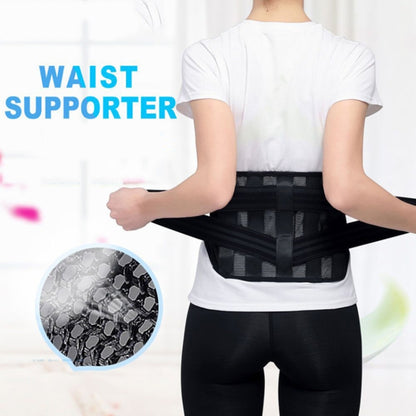 WOOTSHU WT-Y81 Breathable Lumbar Spine Steel Plate Lumbar Disc Waist Double Compression Strained Waist Protector, M, L, XL
