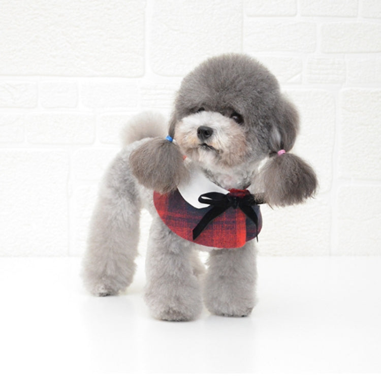 Dog Shawl Small Cloak Pet Bow Ttie Saliva Towel Pet Accessories, S, M, L