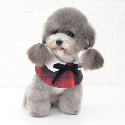 Dog Shawl Small Cloak Pet Bow Ttie Saliva Towel Pet Accessories, S, M, L