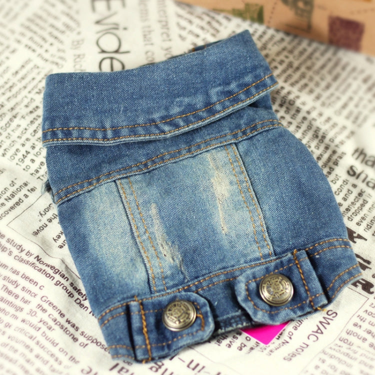 Retro Personality Denim Small Vest Pet Dog Clothes Pet Jacket, L, XL, XS, M