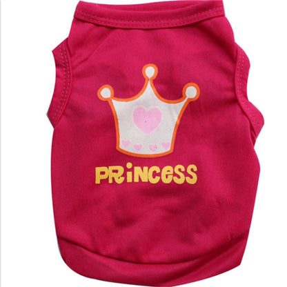 Cute Little Pet Dog Clothes Crown Vest Pet Clothes, XS