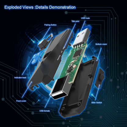 JYS-P4135 Wired + Wireless Bluetooth Gamepad Converter Adapter For PS4 / PS3 / Switch / PC, For PS4 / PS3 / Switch / PC