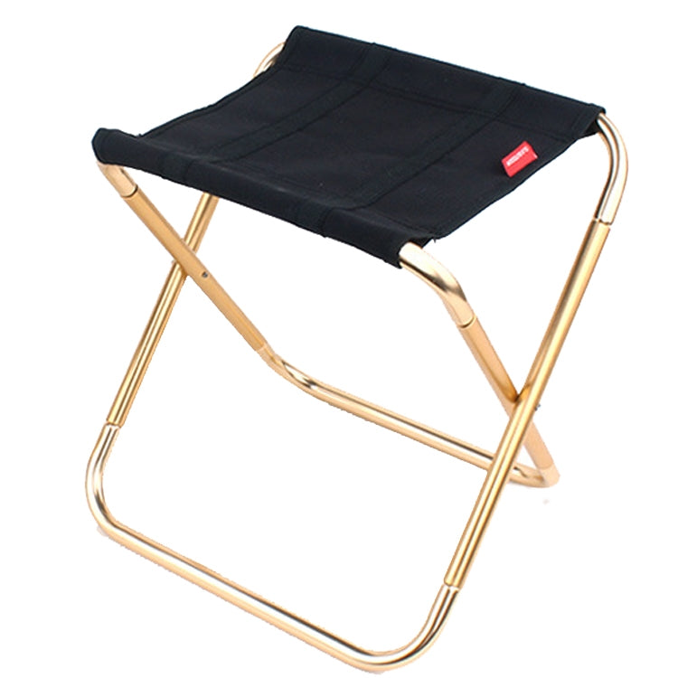 CLS Large 7075 Aluminum Alloy Outdoor Folding Stool Portable BBQ Fishing Folding Chair, Size: 30x25x31cm, CLS Large 7075(Black)