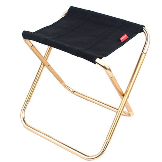 CLS Large 7075 Aluminum Alloy Outdoor Folding Stool Portable BBQ Fishing Folding Chair, Size: 30x25x31cm, CLS Large 7075(Black)