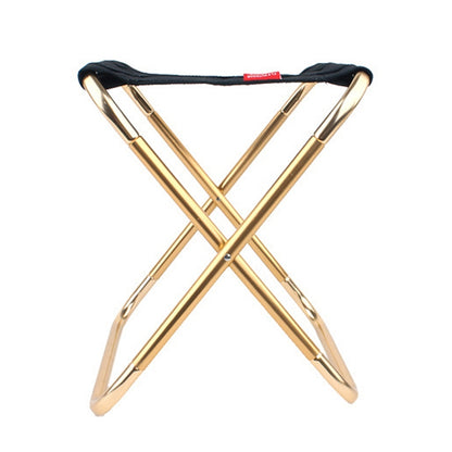 CLS Large 7075 Aluminum Alloy Outdoor Folding Stool Portable BBQ Fishing Folding Chair, Size: 30x25x31cm, CLS Large 7075(Black)