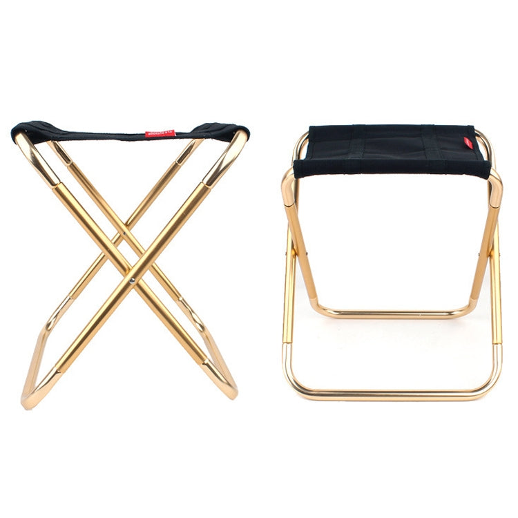 CLS Large 7075 Aluminum Alloy Outdoor Folding Stool Portable BBQ Fishing Folding Chair, Size: 30x25x31cm, CLS Large 7075(Black)