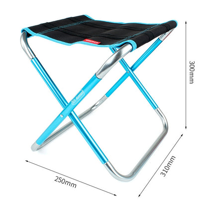 CLS Large 7075 Aluminum Alloy Outdoor Folding Stool Portable BBQ Fishing Folding Chair, Size: 30x25x31cm, CLS Large 7075(Black)