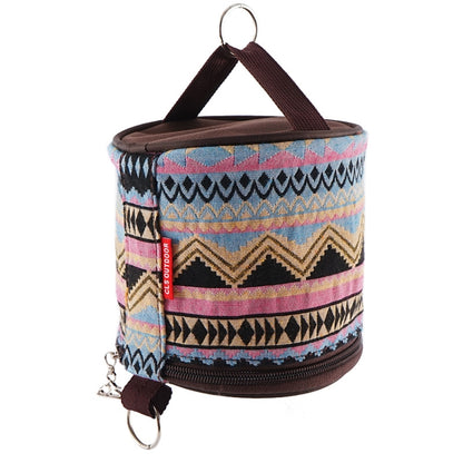 Outdoor Camping Foldable Pumping Box Roll Paper Storage Bag, Pink + Blue, New Pattern