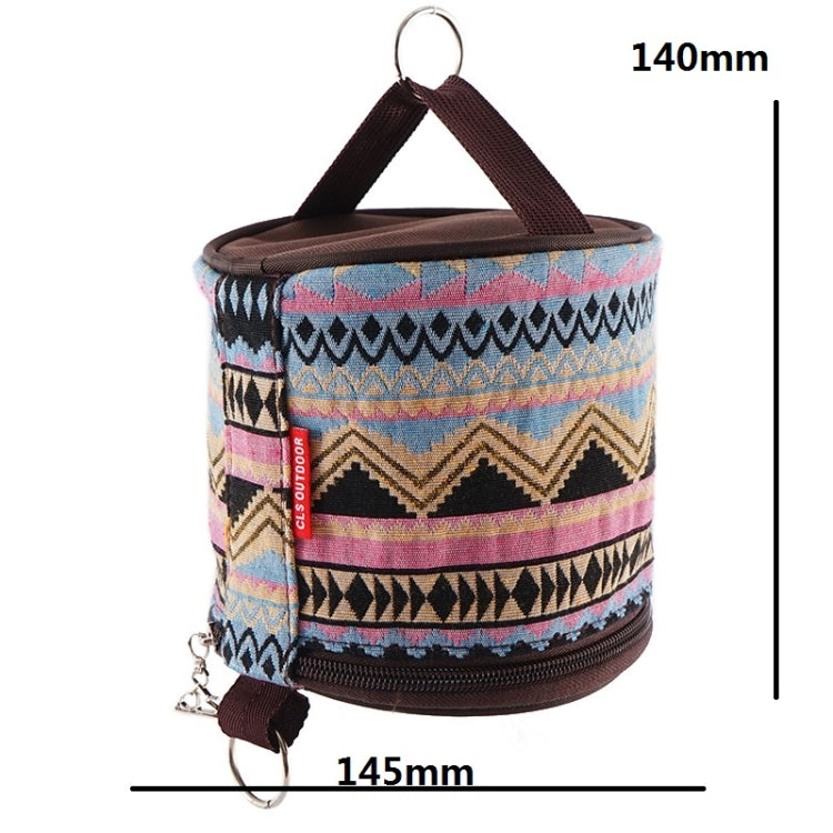 Outdoor Camping Foldable Pumping Box Roll Paper Storage Bag, Pink + Blue, New Pattern