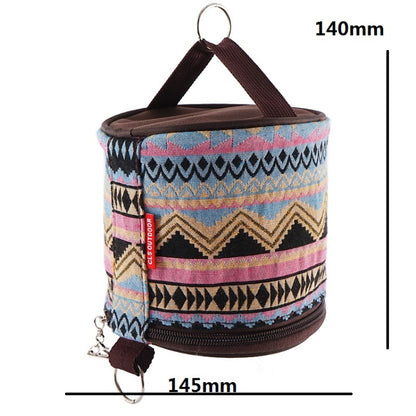 Outdoor Camping Foldable Pumping Box Roll Paper Storage Bag, Pink + Blue, New Pattern